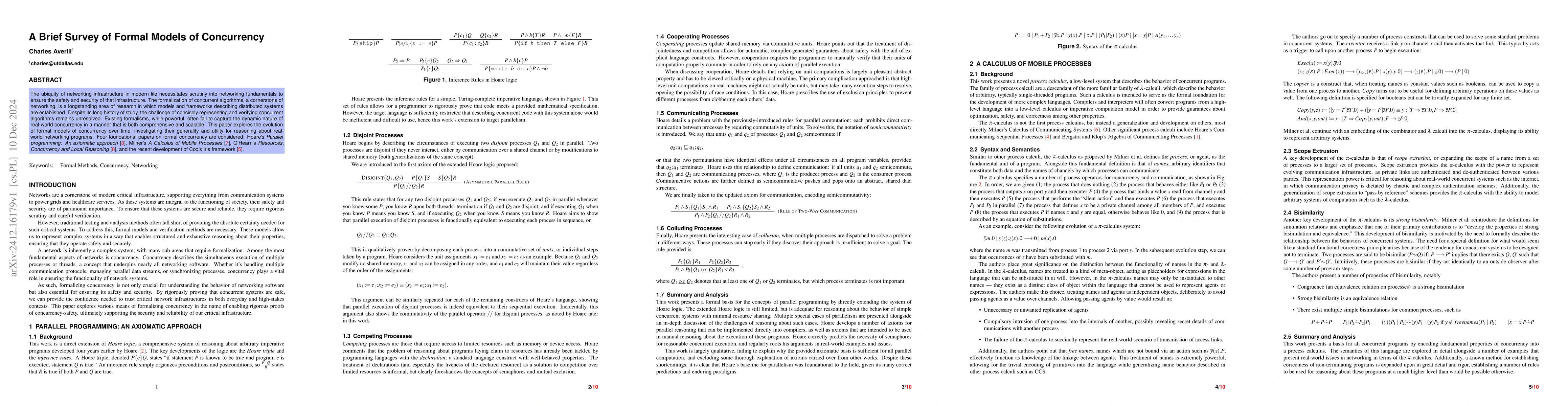Thumbnail for A Brief Survey of Formal Models of Concurrency