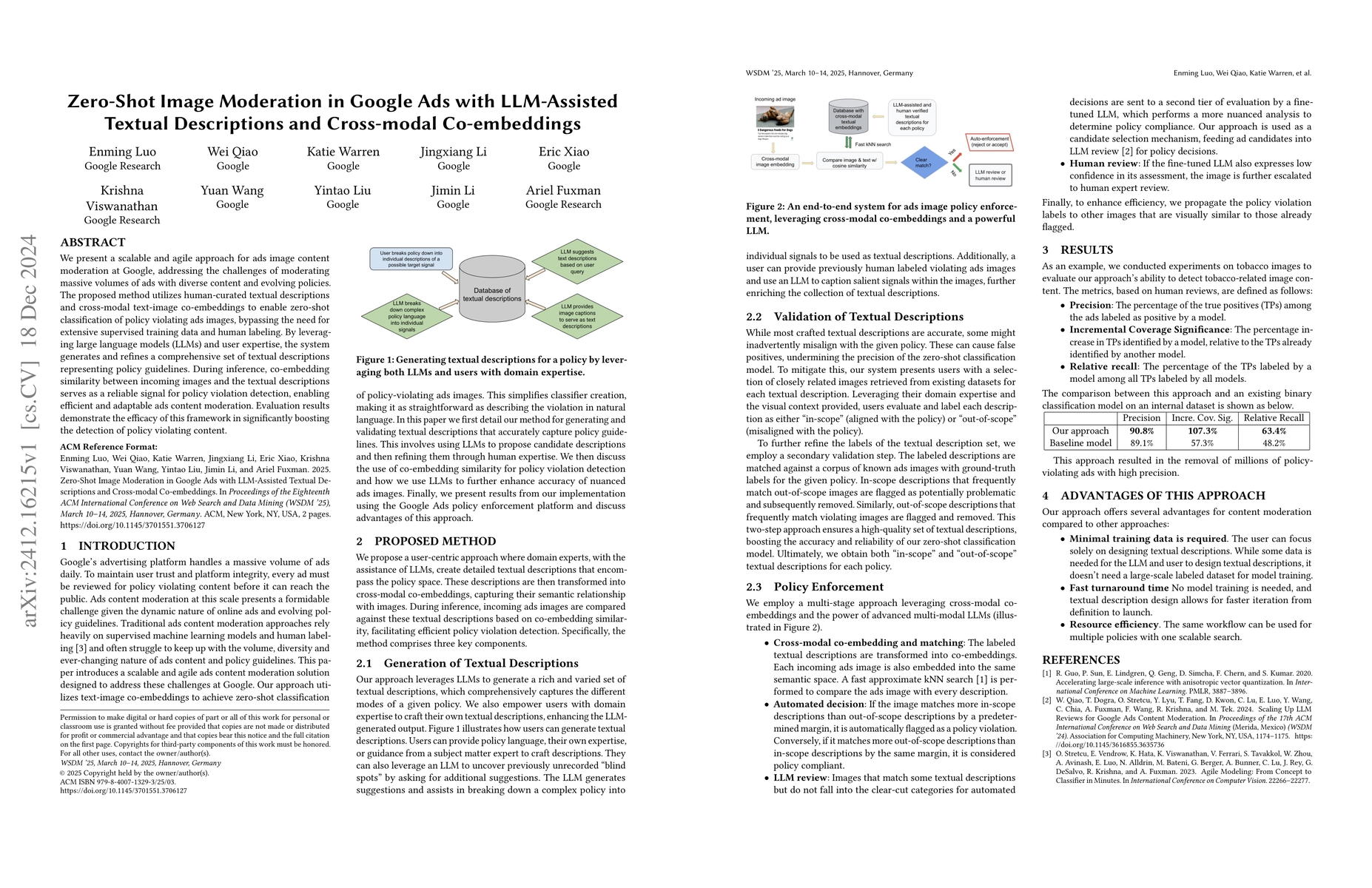 Thumbnail for Zero-Shot Image Moderation in Google Ads with LLM-Assisted Textual
  Descriptions and Cross-modal Co-embeddings