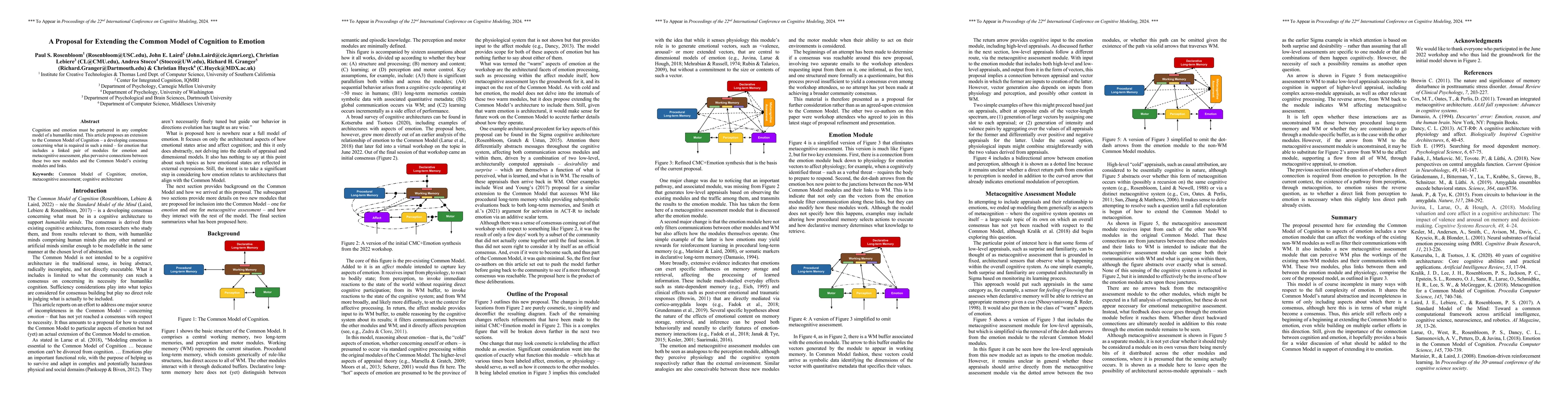 Thumbnail for A Proposal for Extending the Common Model of Cognition to Emotion