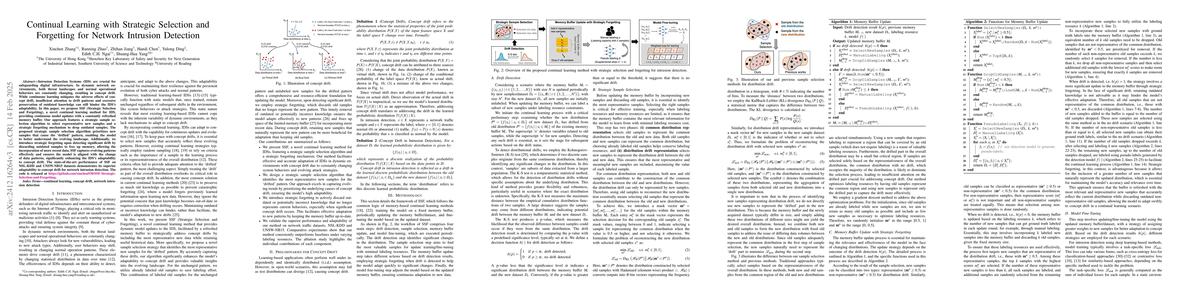 Thumbnail for Continual Learning with Strategic Selection and Forgetting for Network
  Intrusion Detection