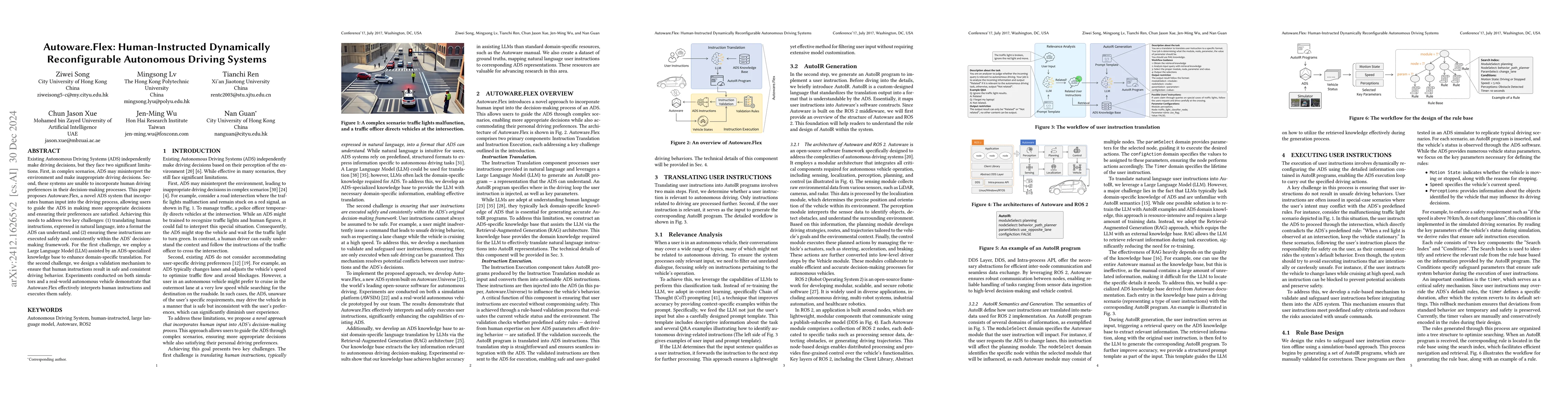 Thumbnail for Autoware.Flex: Human-Instructed Dynamically Reconfigurable Autonomous
  Driving Systems