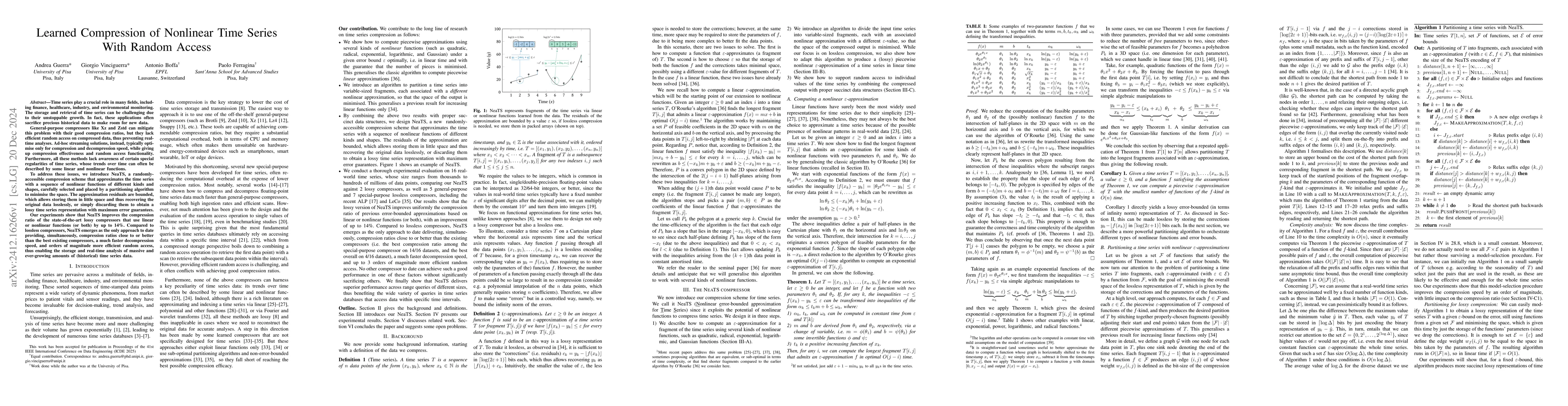 Thumbnail for Learned Compression of Nonlinear Time Series With Random Access