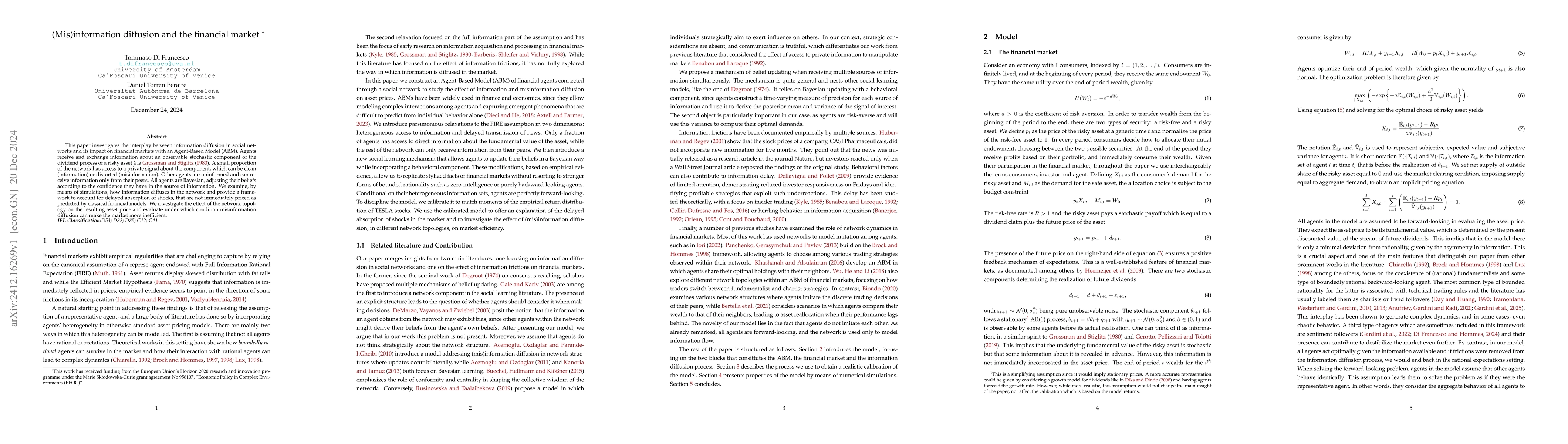 Thumbnail for (Mis)information diffusion and the financial market