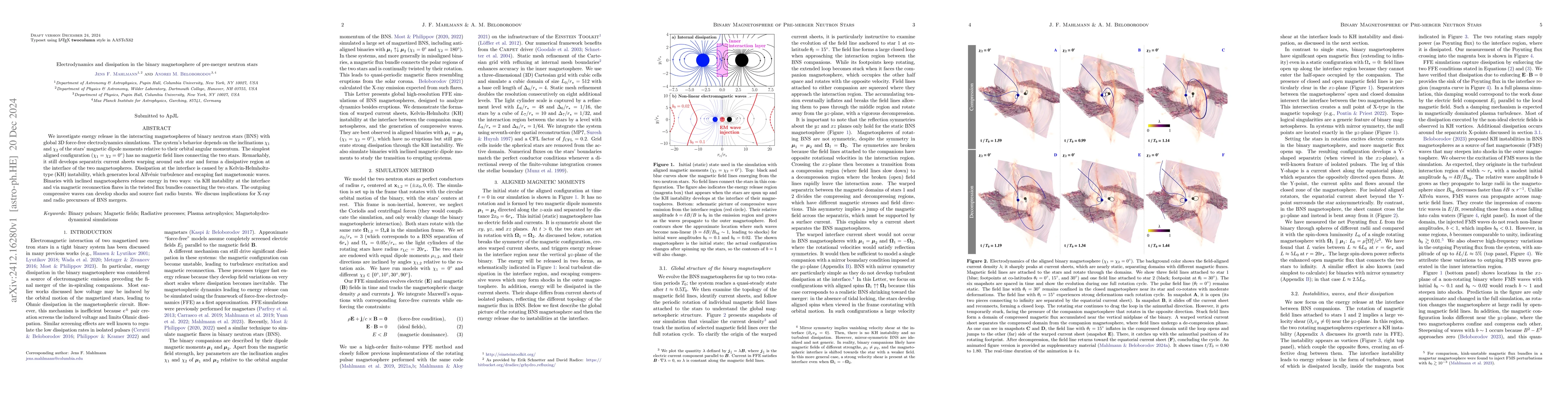 Thumbnail for Electrodynamics and dissipation in the binary magnetosphere of
  pre-merger neutron stars