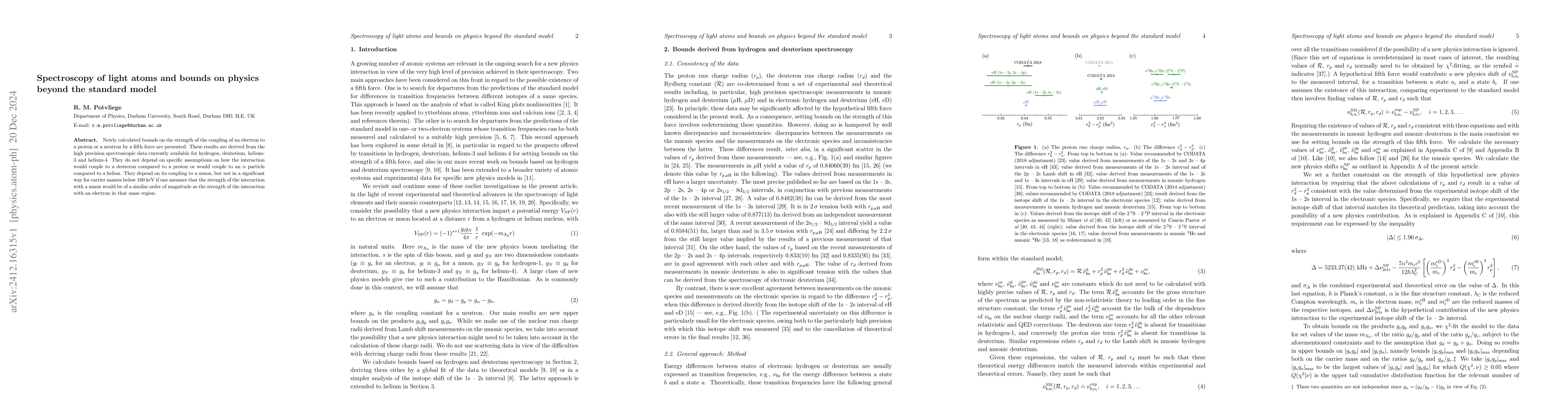 Thumbnail for Spectroscopy of light atoms and bounds on physics beyond the standard
  model