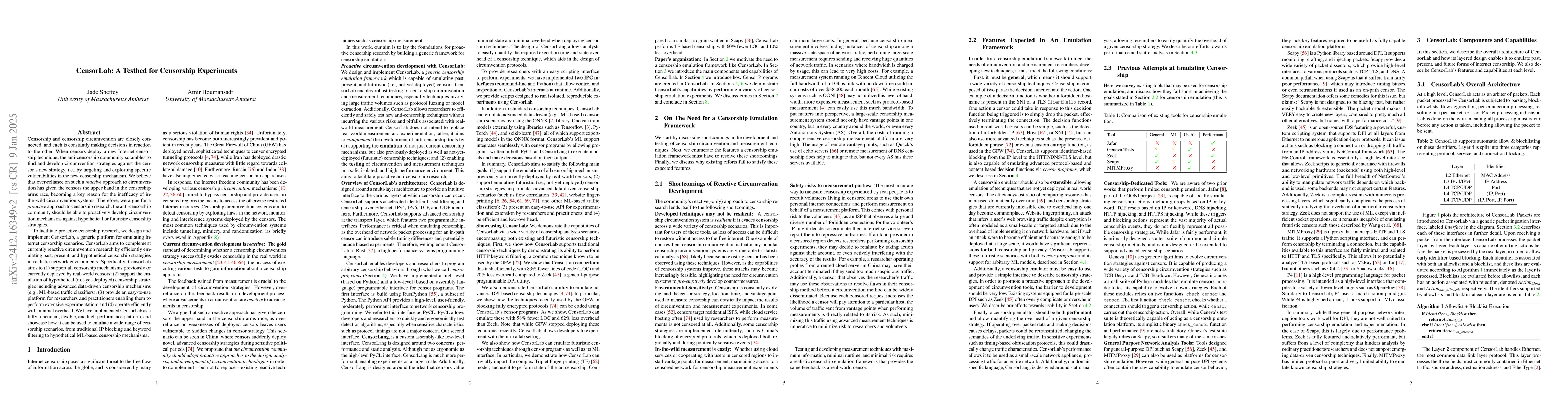 Thumbnail for CensorLab: A Testbed for Censorship Experimentation