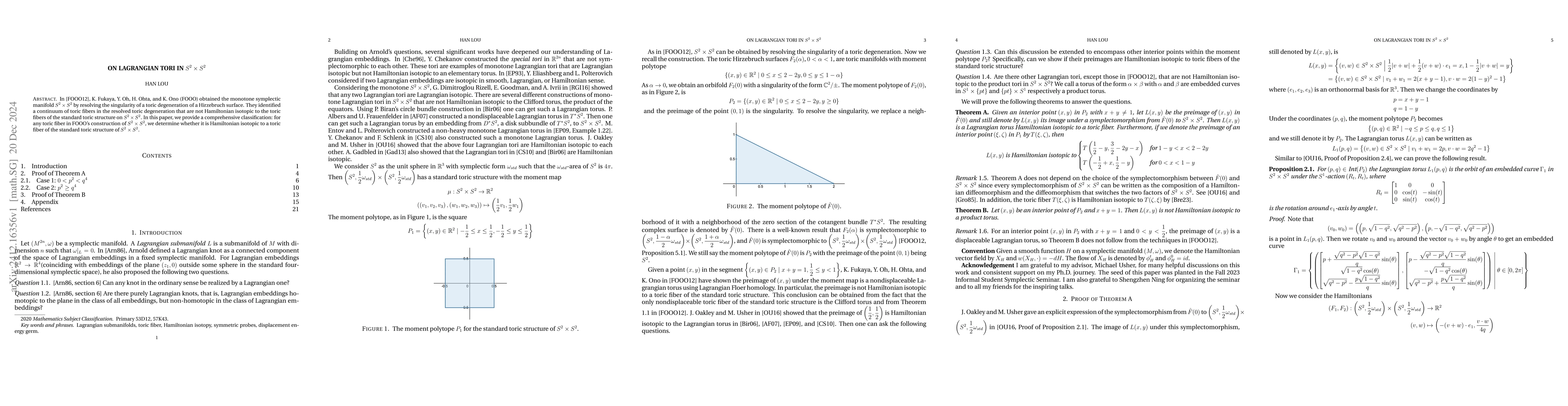 Thumbnail for On Lagrangian Tori in $S^2\times S^2$