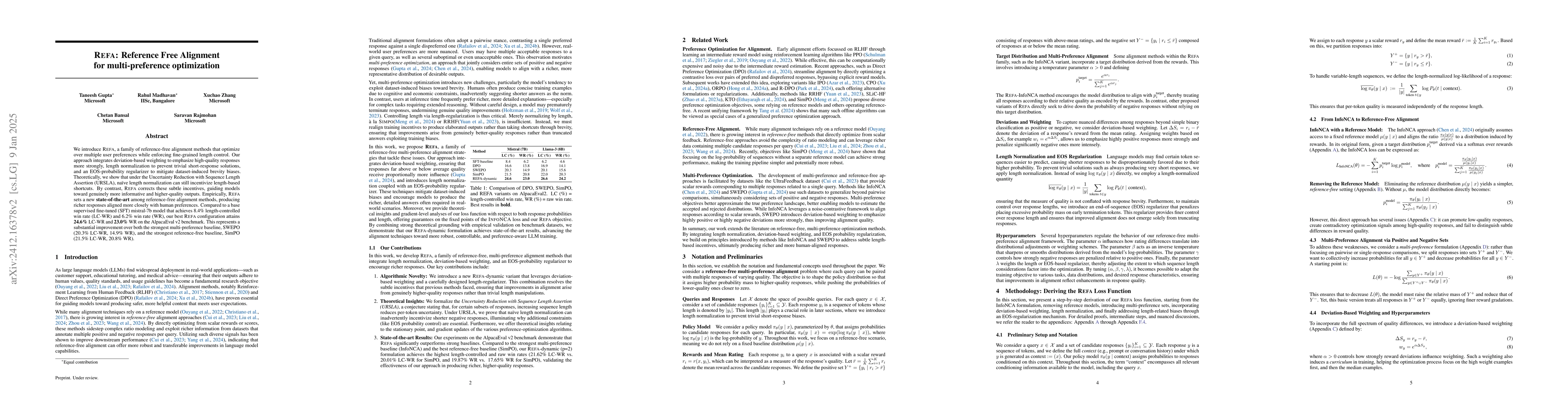 Thumbnail for REFA: Reference Free Alignment for multi-preference optimization