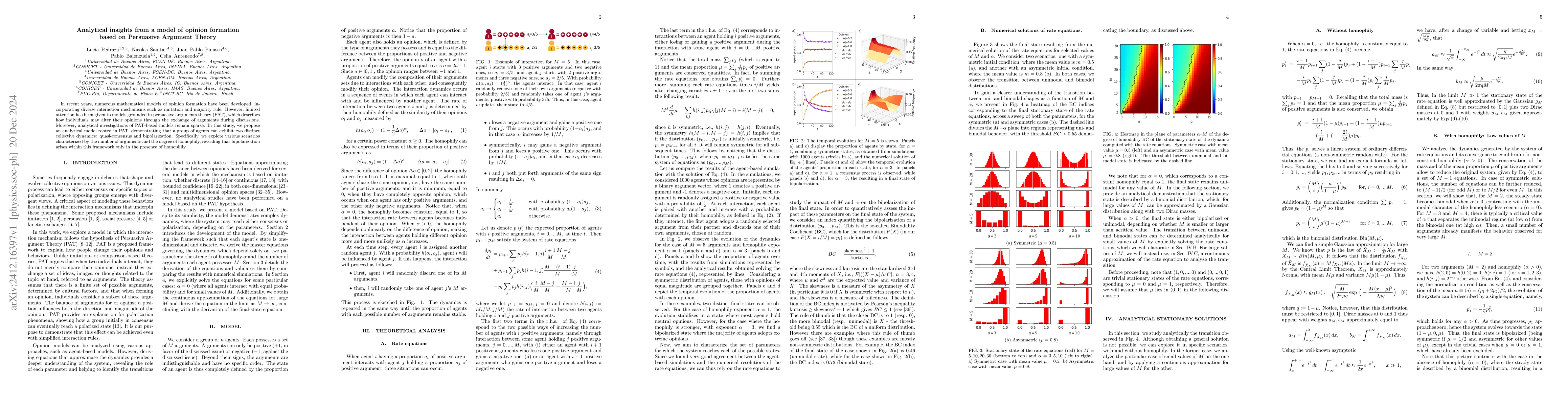 Thumbnail for Analytical insights from a model of opinion formation based on
  Persuasive Argument Theory
