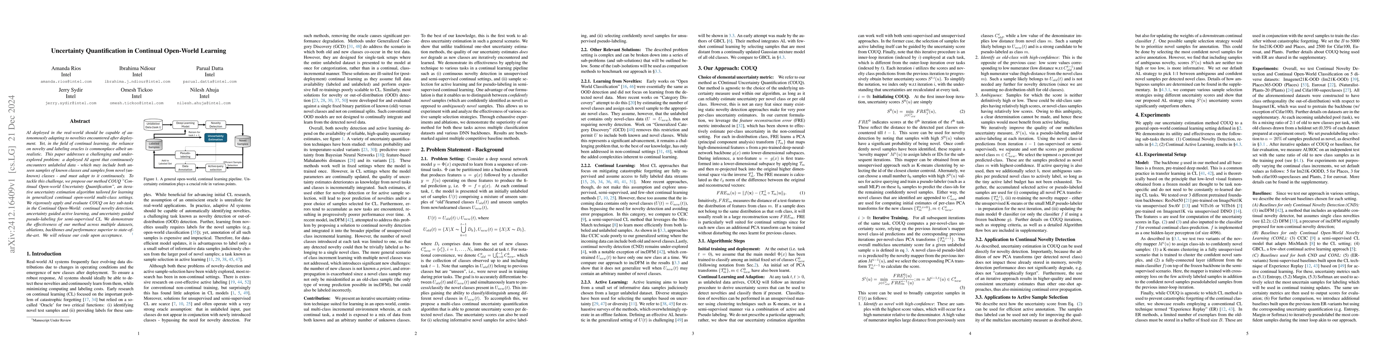 Thumbnail for Uncertainty Quantification in Continual Open-World Learning