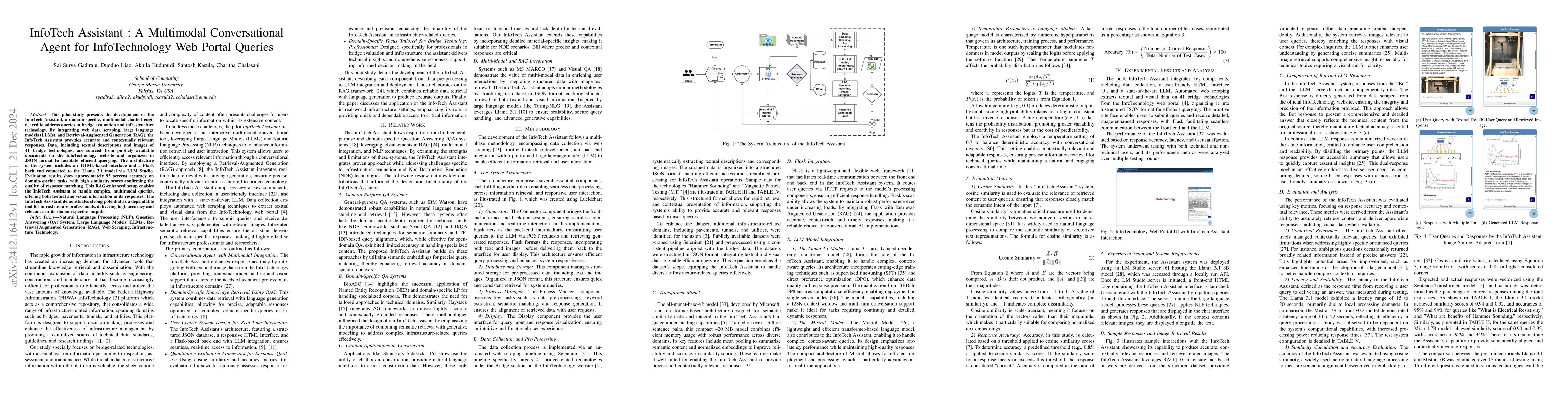 Thumbnail for InfoTech Assistant : A Multimodal Conversational Agent for
  InfoTechnology Web Portal Queries