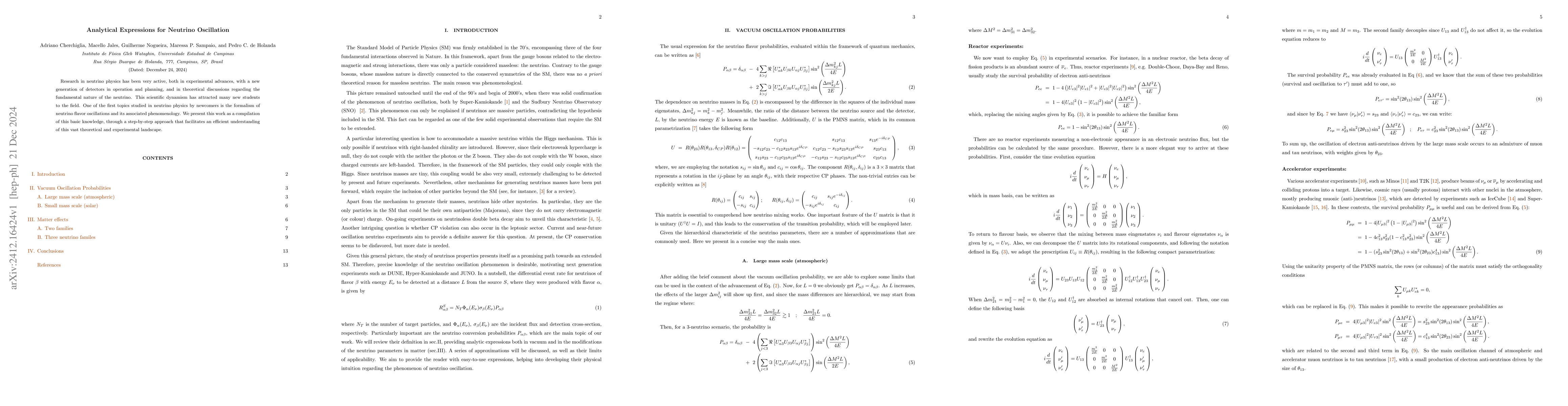 Thumbnail for Analytical Expressions for Neutrino Oscillation