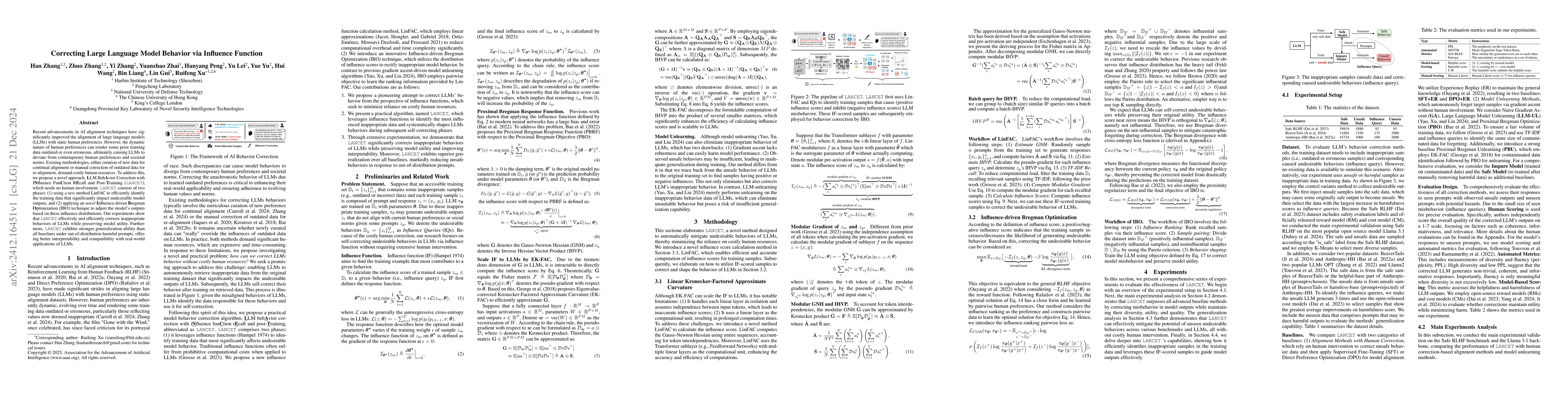 Thumbnail for Correcting Large Language Model Behavior via Influence Function