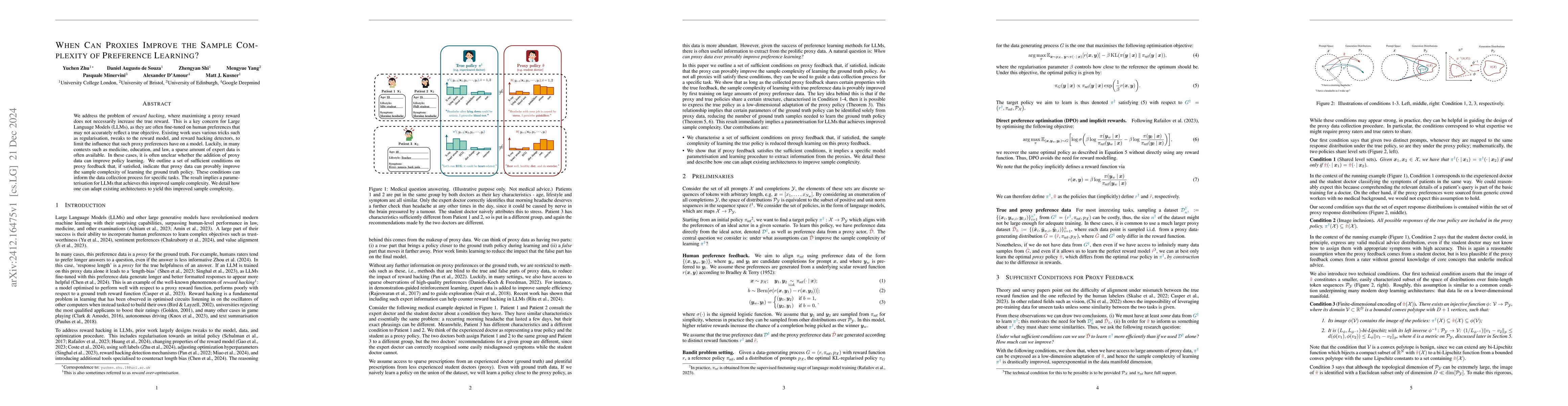 Thumbnail for When Can Proxies Improve the Sample Complexity of Preference Learning?
