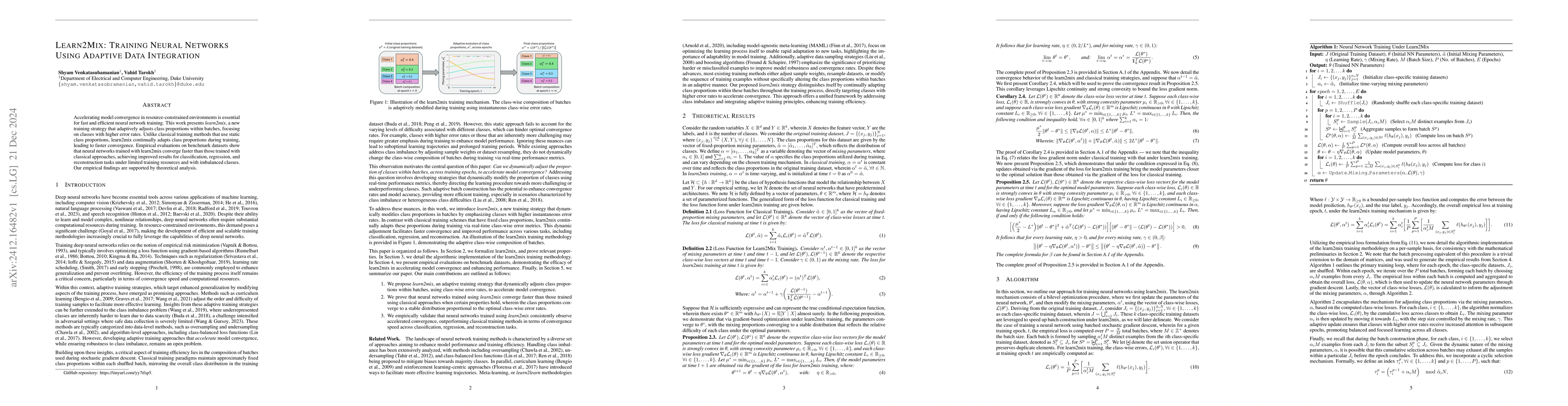 Thumbnail for Learn2Mix: Training Neural Networks Using Adaptive Data Integration