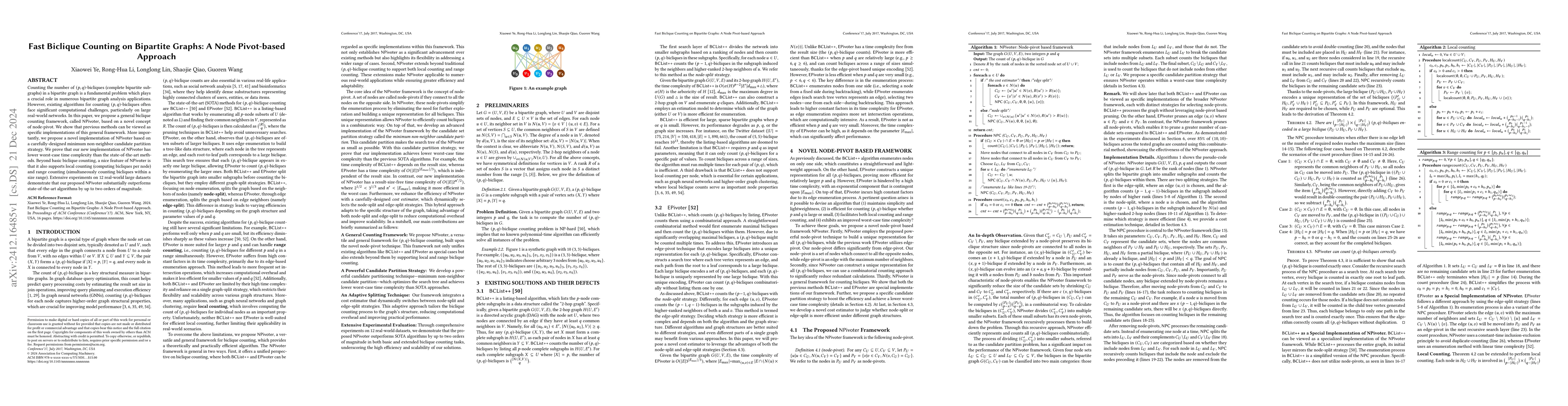 Thumbnail for Fast Biclique Counting on Bipartite Graphs: A Node Pivot-based Approach
