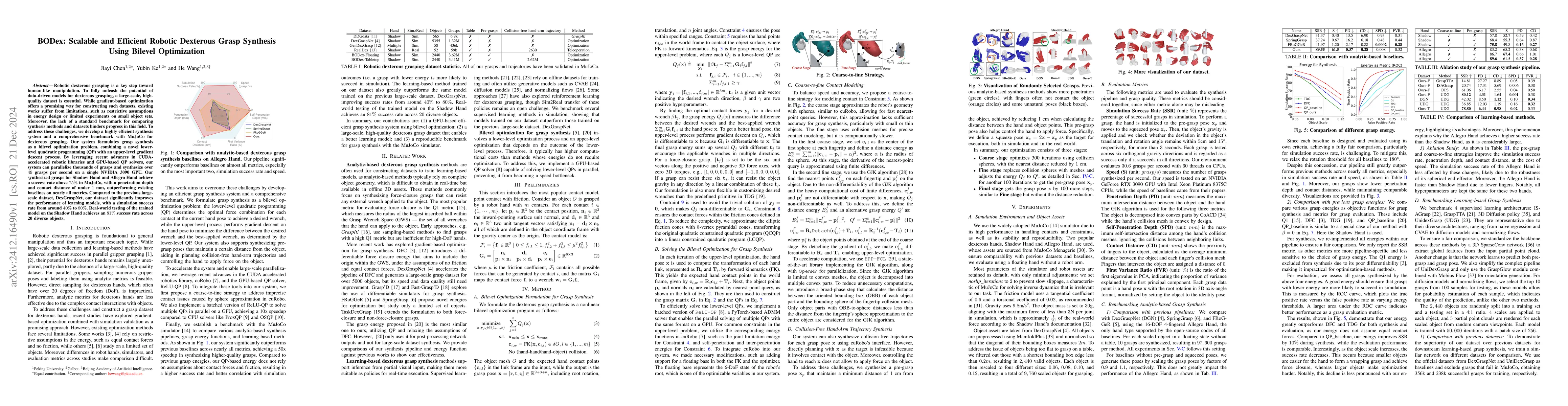 Thumbnail for BODex: Scalable and Efficient Robotic Dexterous Grasp Synthesis Using
  Bilevel Optimization