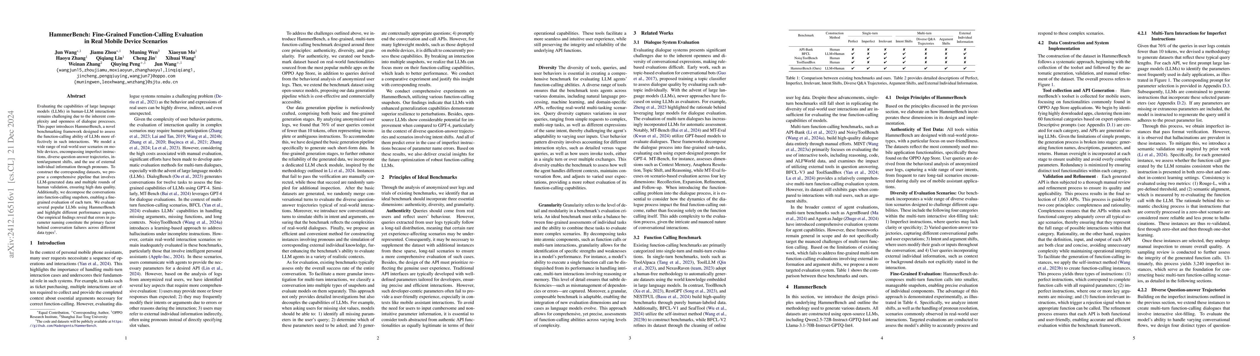 Thumbnail for HammerBench: Fine-Grained Function-Calling Evaluation in Real Mobile
  Device Scenarios