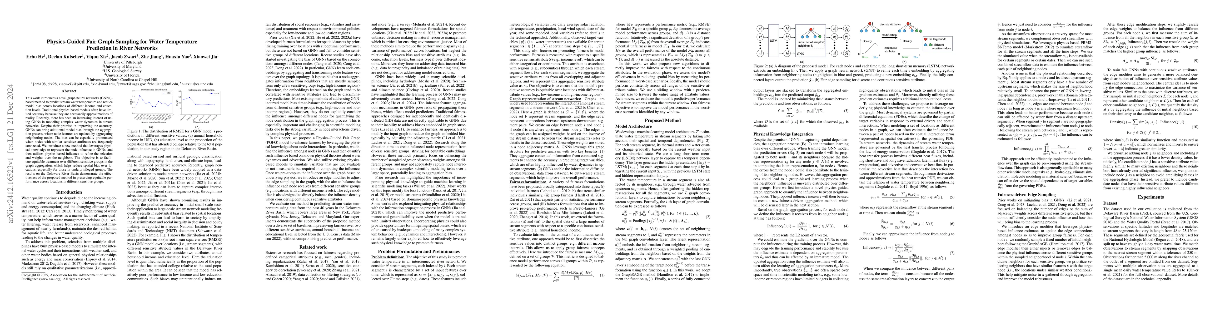 Thumbnail for Physics-Guided Fair Graph Sampling for Water Temperature Prediction in
  River Networks