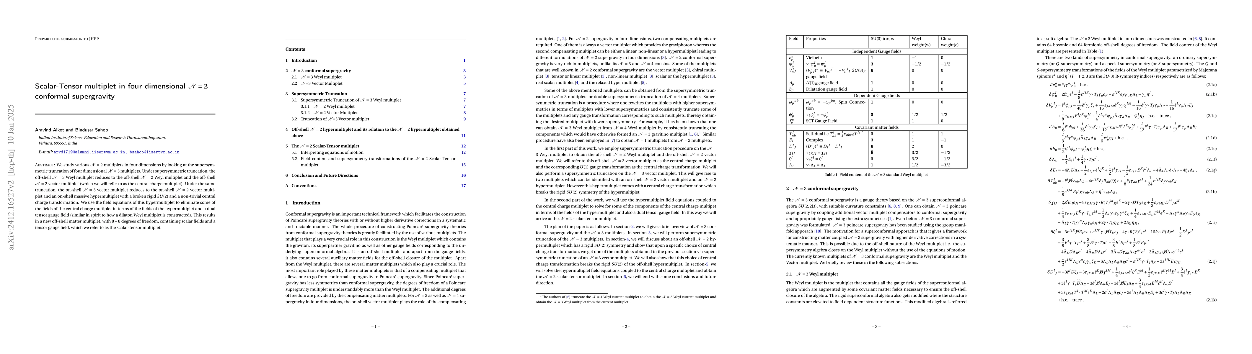 Thumbnail for Scalar-Tensor multiplet in four dimensional N=2 conformal supergravity