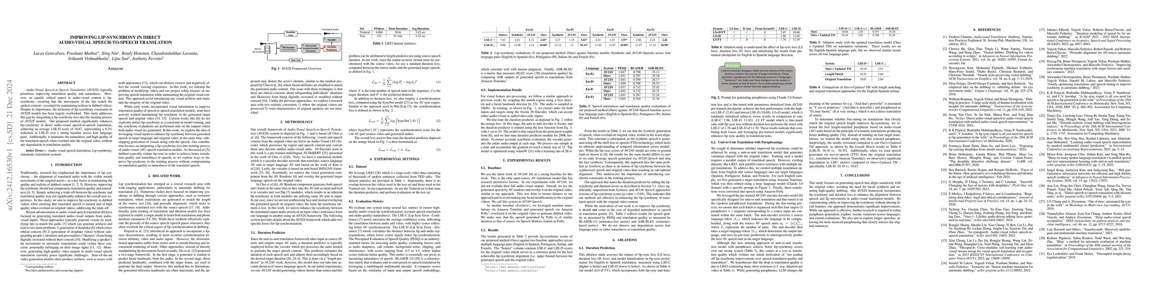 Thumbnail for Improving Lip-synchrony in Direct Audio-Visual Speech-to-Speech
  Translation