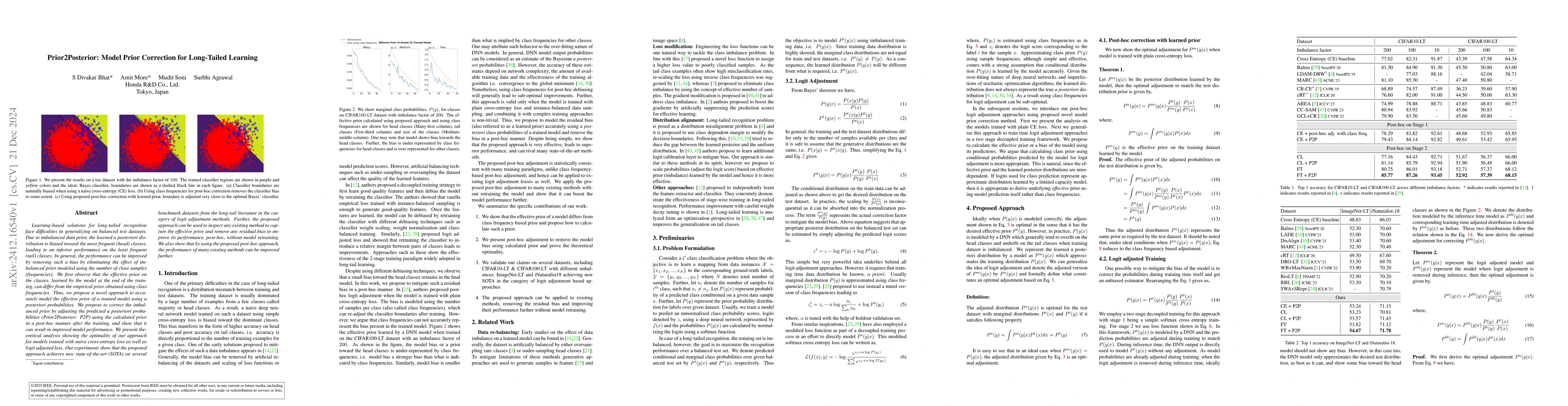 Thumbnail for Prior2Posterior: Model Prior Correction for Long-Tailed Learning
