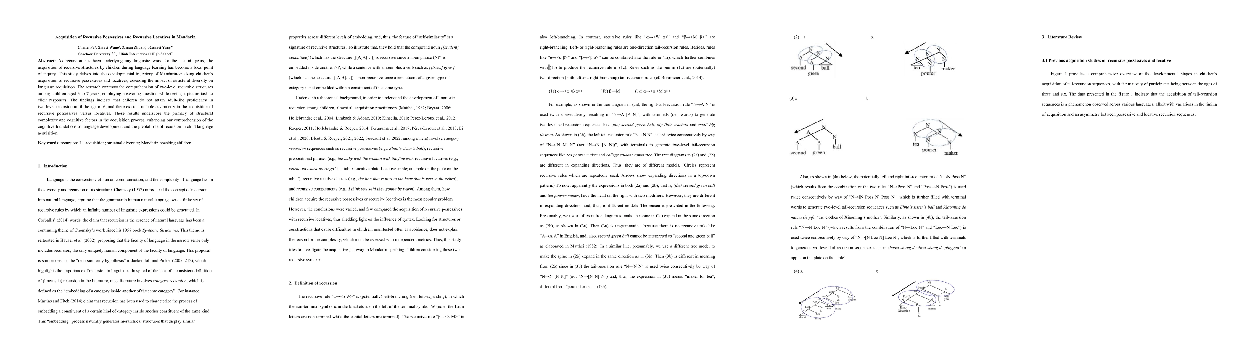 Thumbnail for Acquisition of Recursive Possessives and Recursive Locatives in Mandarin