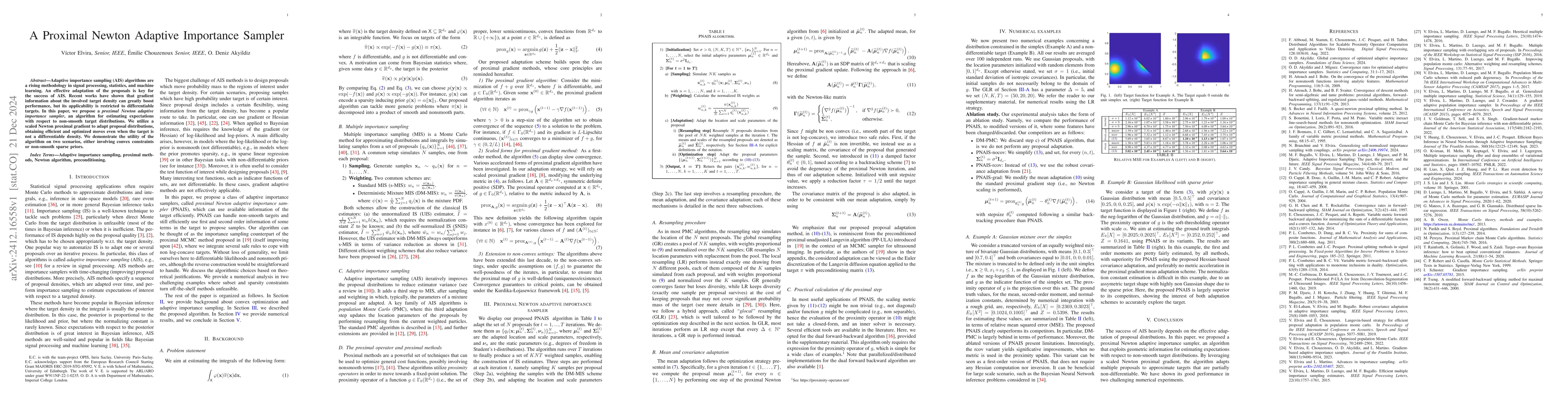 Thumbnail for A Proximal Newton Adaptive Importance Sampler