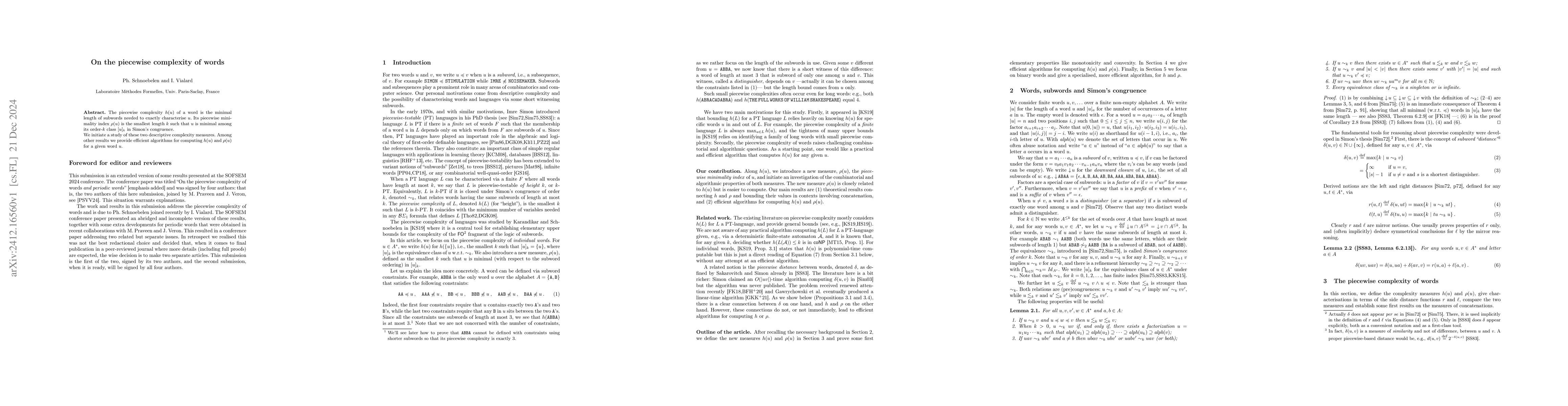 Thumbnail for On the piecewise complexity of words