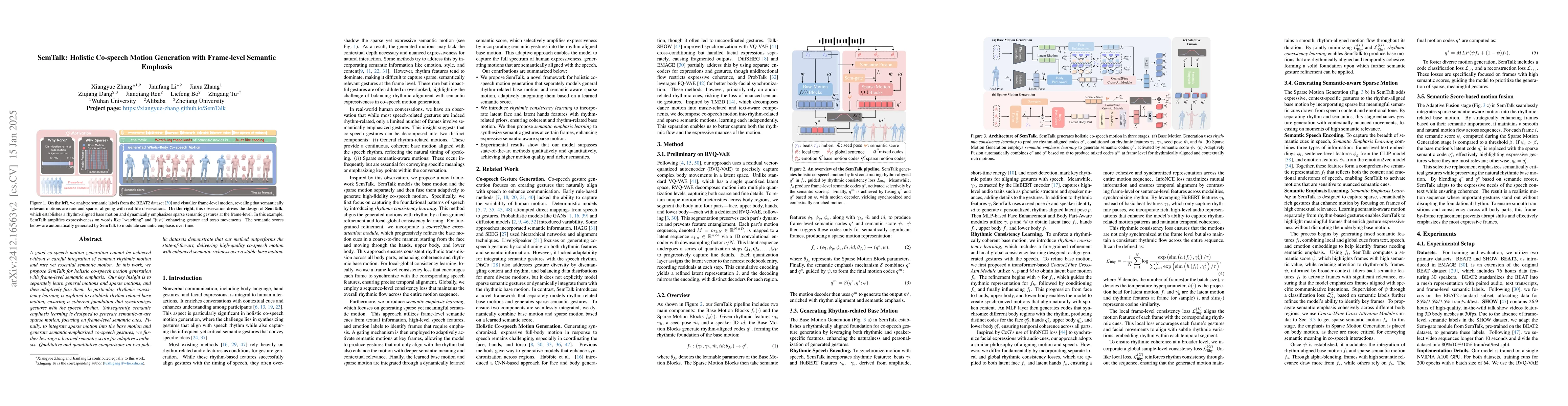 Thumbnail for SemTalk: Holistic Co-speech Motion Generation with Frame-level Semantic
  Emphasis