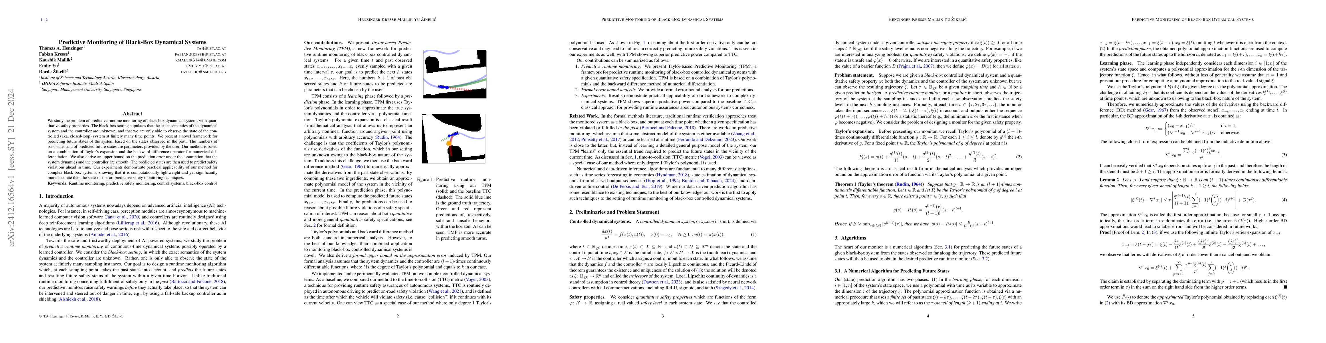 Thumbnail for Predictive Monitoring of Black-Box Dynamical Systems
