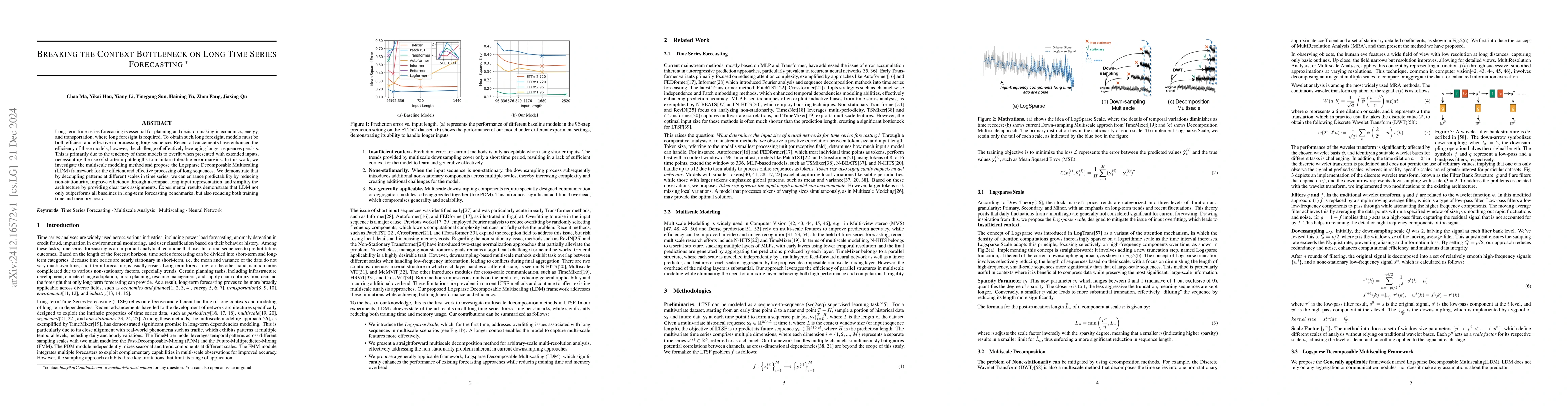 Thumbnail for Breaking the Context Bottleneck on Long Time Series Forecasting