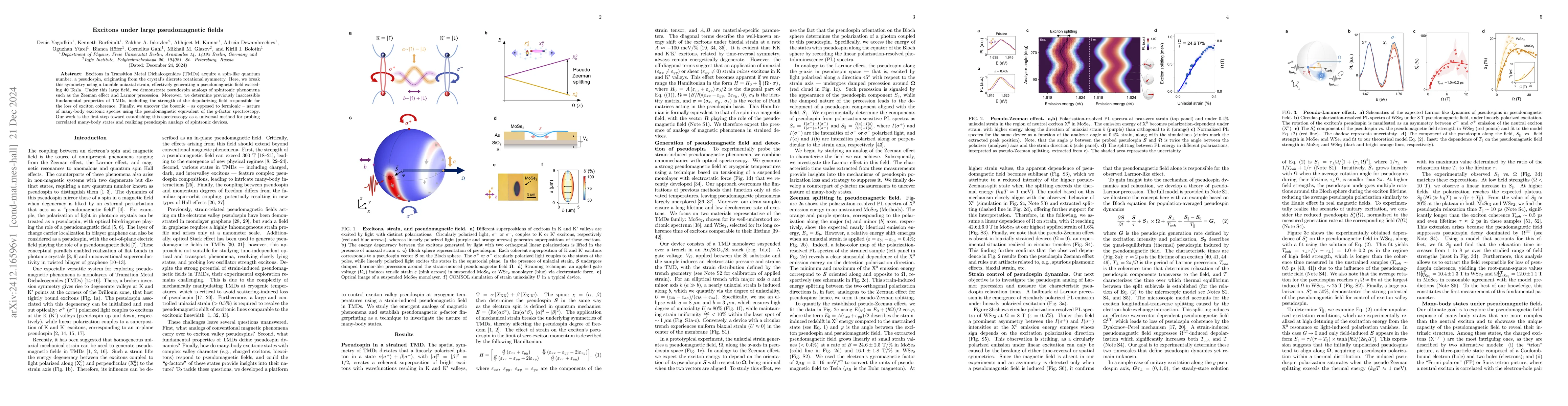 Thumbnail for Excitons under large pseudomagnetic fields