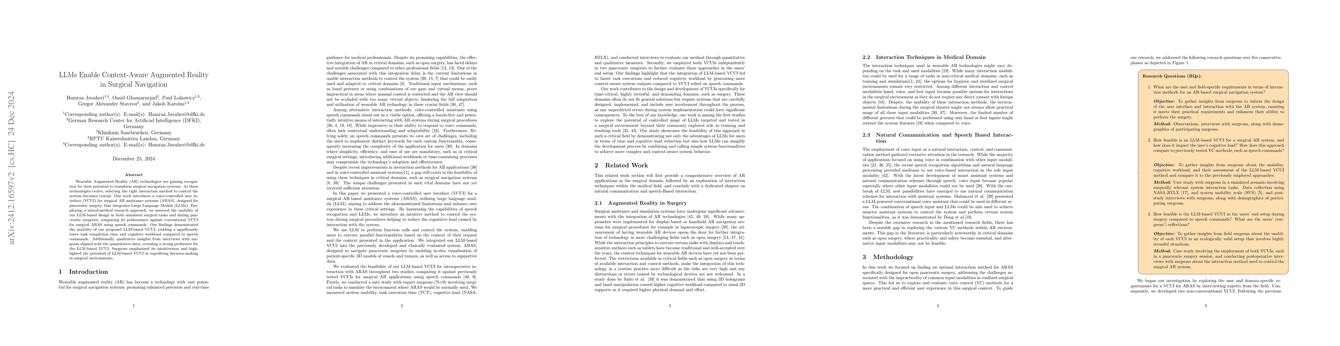 Thumbnail for LLMs Enable Context-Aware Augmented Reality in Surgical Navigation
