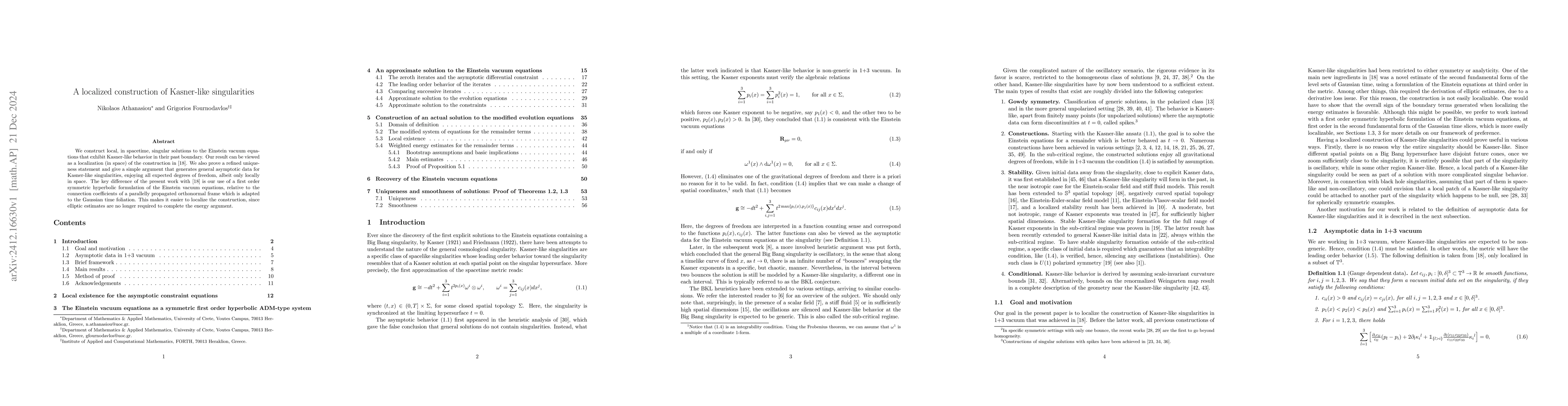 Thumbnail for A localized construction of Kasner-like singularities
