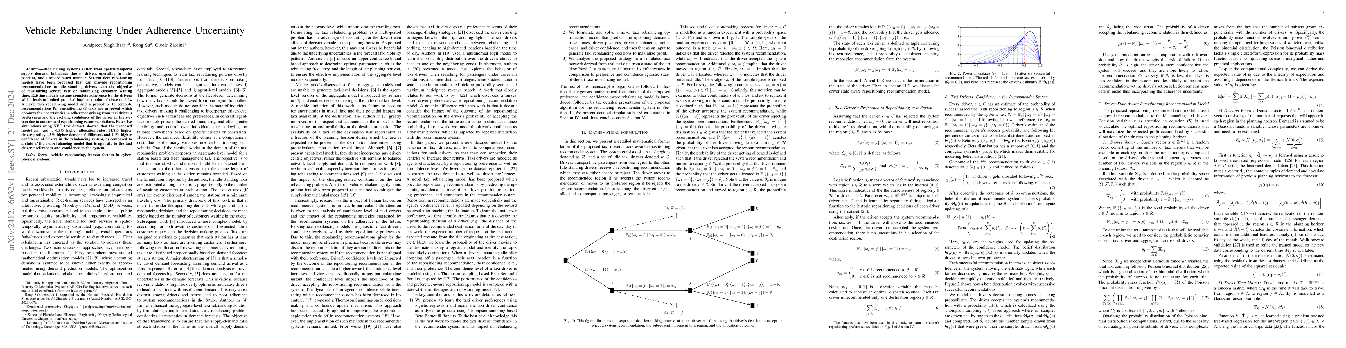 Thumbnail for Vehicle Rebalancing Under Adherence Uncertainty