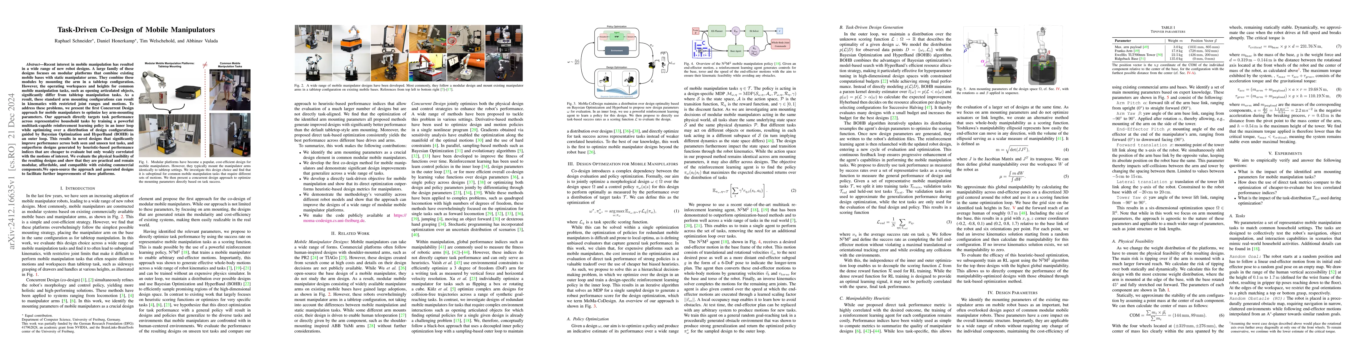 Thumbnail for Task-Driven Co-Design of Mobile Manipulators