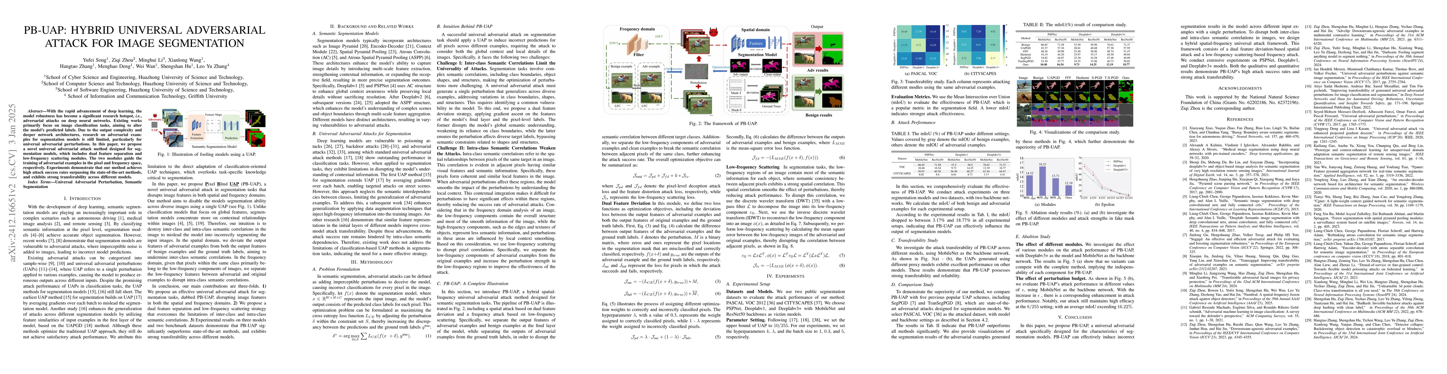 Thumbnail for PB-UAP: Hybrid Universal Adversarial Attack For Image Segmentation