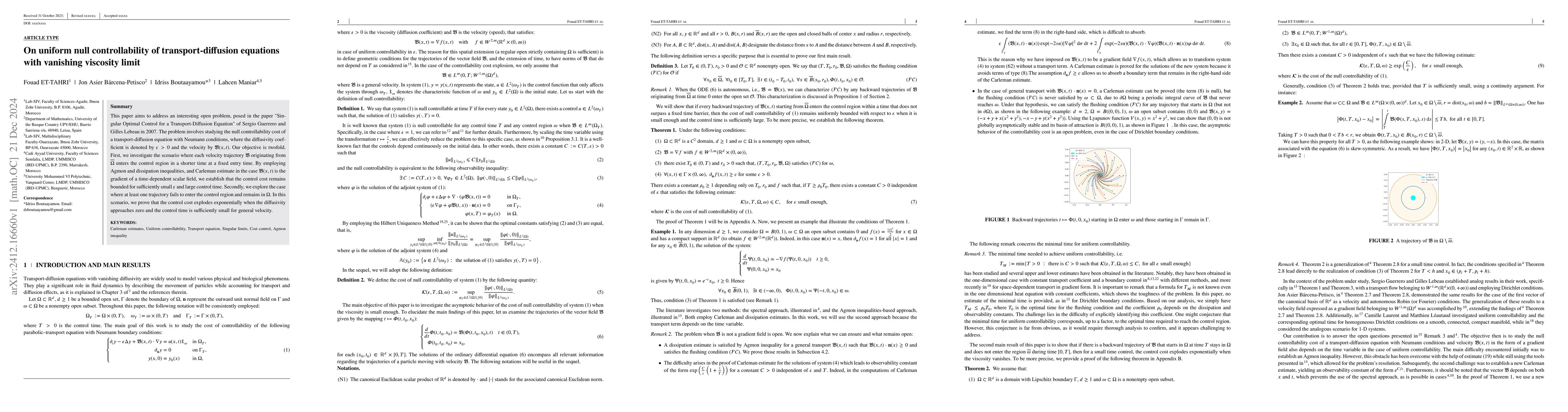 Thumbnail for On uniform null controllability of transport-diffusion equations with
  vanishing viscosity limit