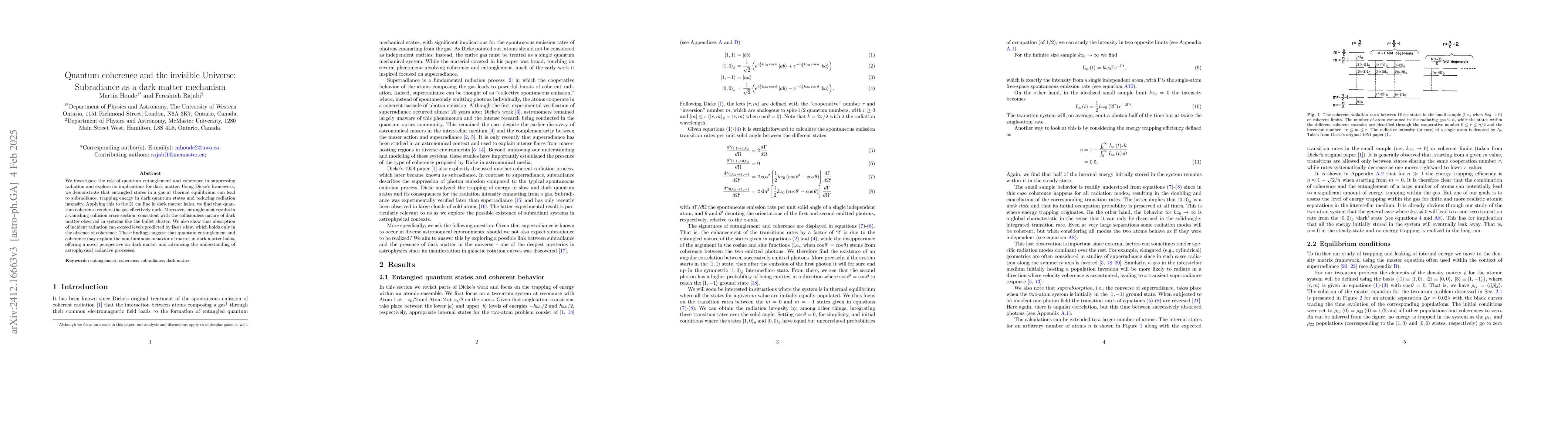 Thumbnail for Quantum entanglement, coherence and Dark Matter