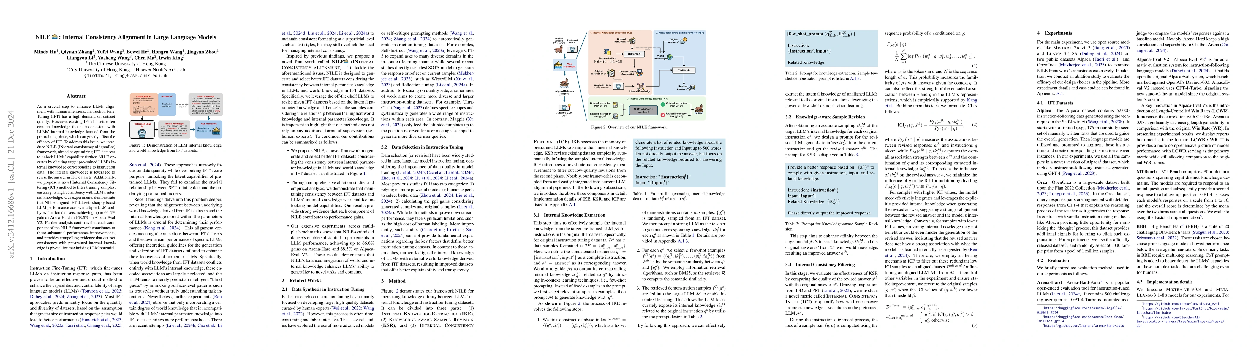 Thumbnail for NILE: Internal Consistency Alignment in Large Language Models