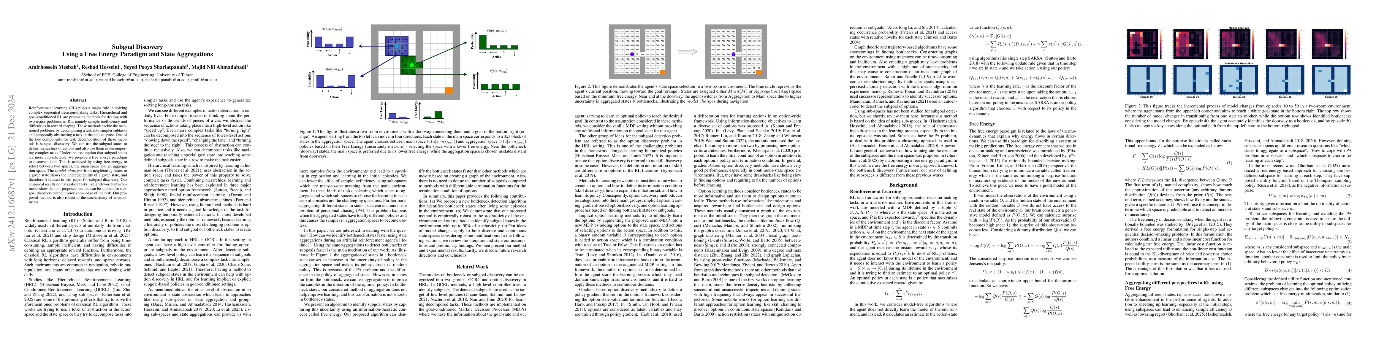 Thumbnail for Subgoal Discovery Using a Free Energy Paradigm and State Aggregations