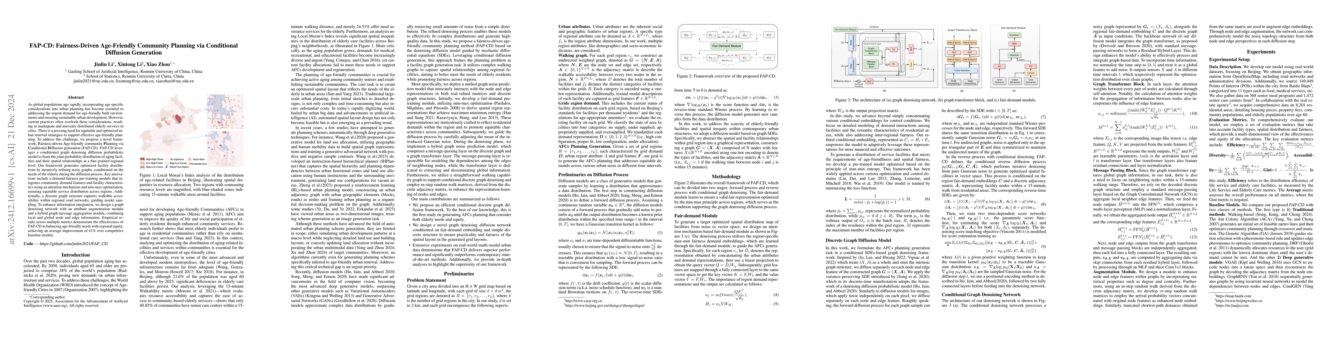 Thumbnail for FAP-CD: Fairness-Driven Age-Friendly Community Planning via Conditional
  Diffusion Generation