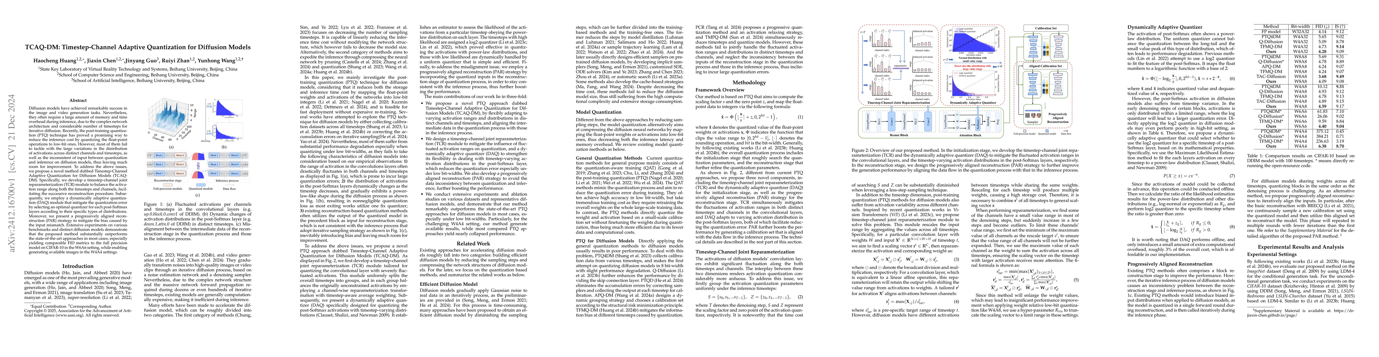 Thumbnail for TCAQ-DM: Timestep-Channel Adaptive Quantization for Diffusion Models