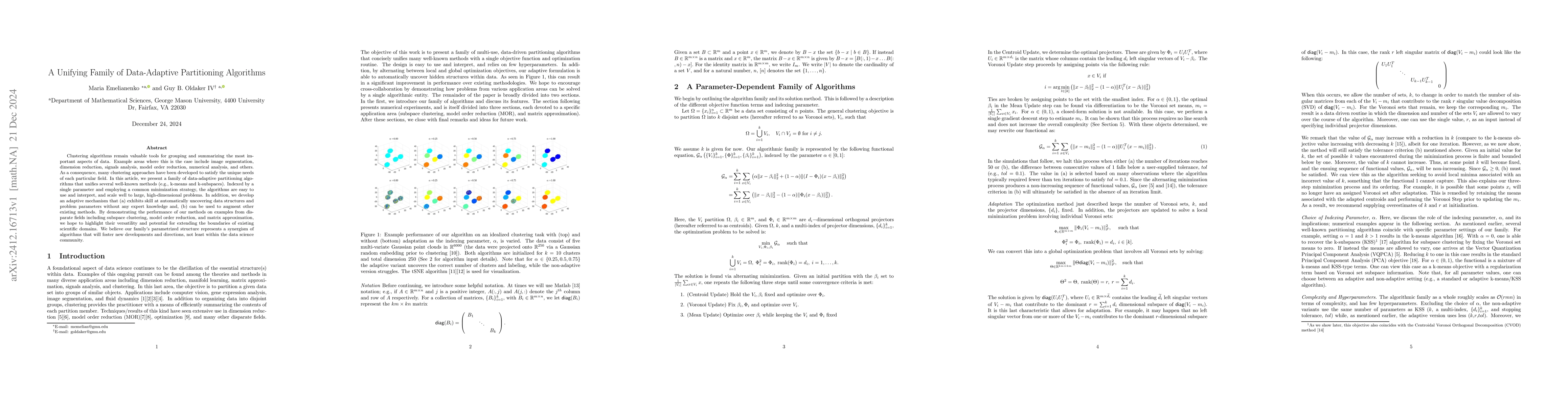 Thumbnail for A Unifying Family of Data-Adaptive Partitioning Algorithms