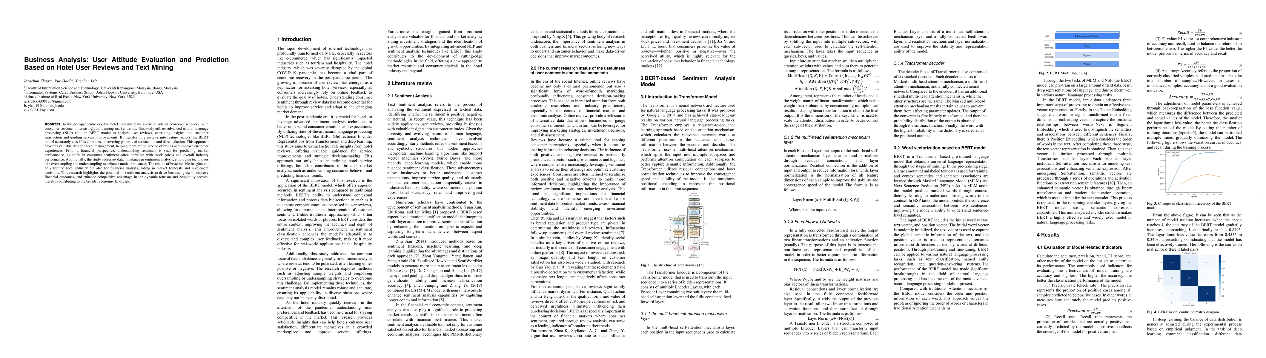Thumbnail for Business Analysis: User Attitude Evaluation and Prediction Based on
  Hotel User Reviews and Text Mining