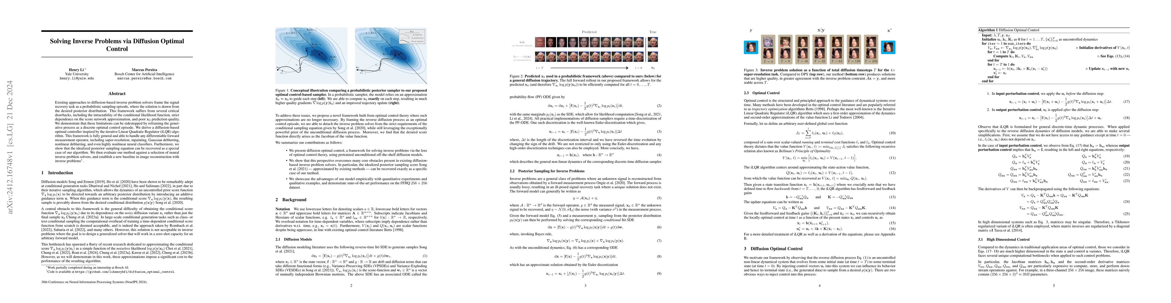 Thumbnail for Solving Inverse Problems via Diffusion Optimal Control