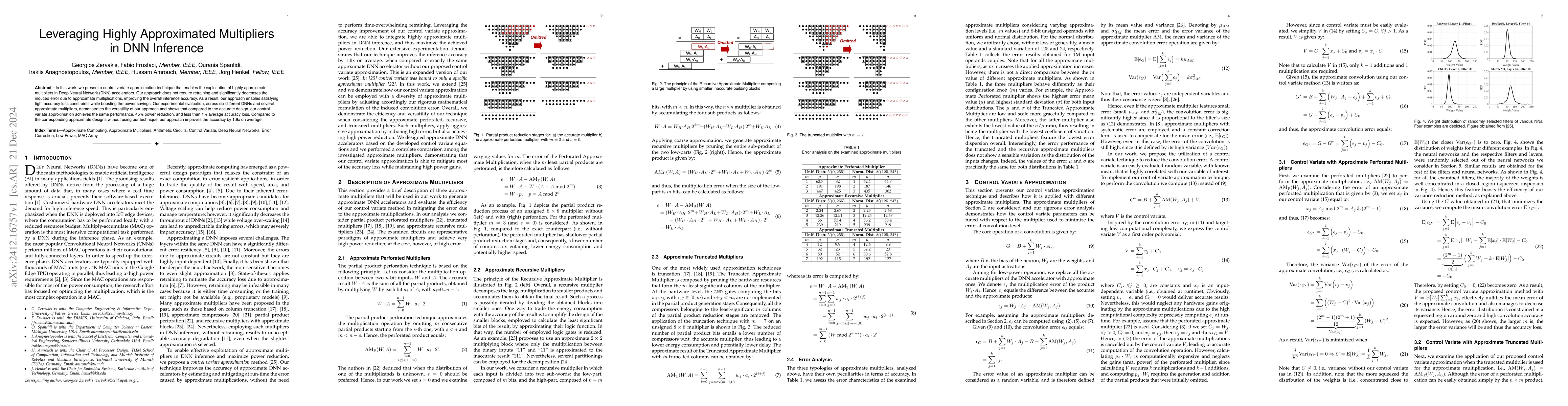 Thumbnail for Leveraging Highly Approximated Multipliers in DNN Inference