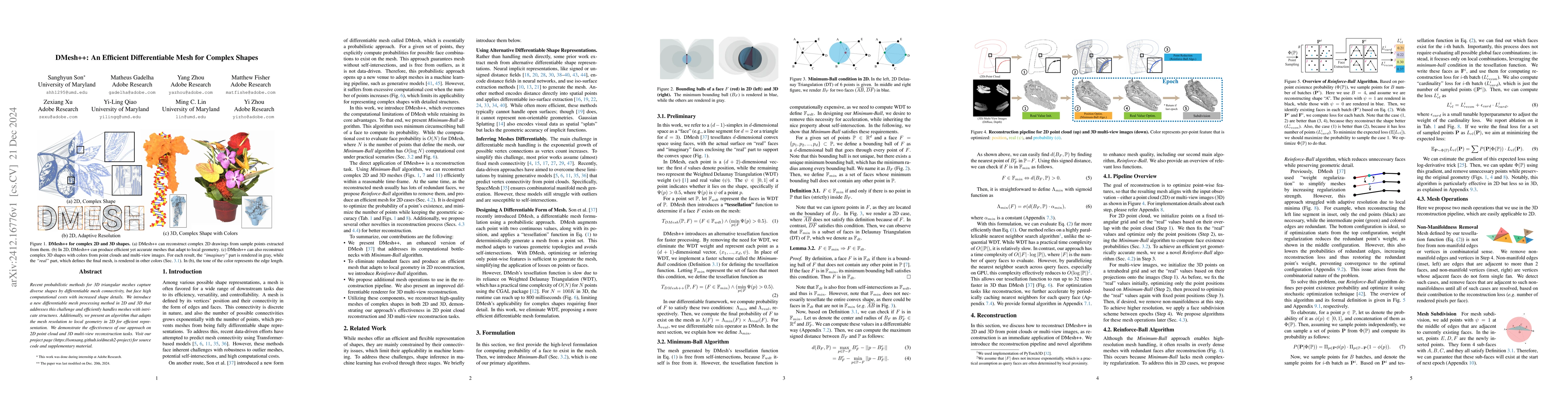 Thumbnail for DMesh++: An Efficient Differentiable Mesh for Complex Shapes