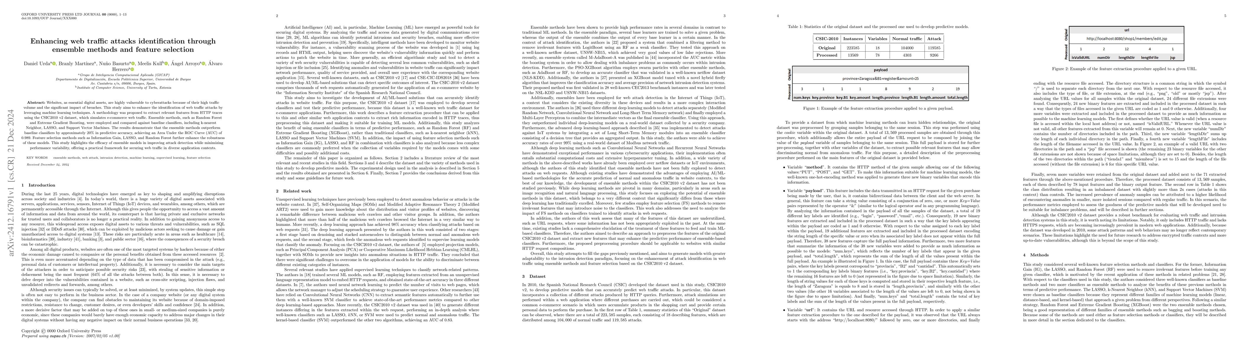 Thumbnail for Enhancing web traffic attacks identification through ensemble methods
  and feature selection